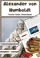Vorschau - Arbeitsblätter - Alexander von Humboldt Unterrichtsmaterial - Deckblatt
