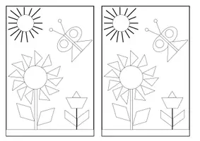 Vorschau - Arbeitsblätter - Ausmalbild Spiel geometrische Flächen Kreis Dreieck Viereck anmalen - Deckblatt
