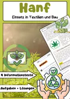 Vorschau - Arbeitsblätter - Hanf in Textilien und Bau – Nachhaltiger Rohstoff - Deckblatt