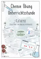 Vorschau - Stundenentwürfe - Katalyse - Zersetzung von Wasserstoffperoxid | Chemie Übung 8 | fertige Unterrichtsstunde | sofort einsetzbar - Deckblatt