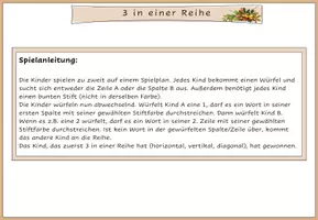 Vorschau - Spiele - Spielend Wortarten lernen - Sprachspiel im Herbst mit Selbstkontrolle - Seite 2