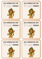 Vorschau - Mal- und Bastelvorlagen - Winter-/Weihnachts Feriengruß Löwen Klasse - Seite 2