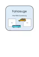 Vorschau - Arbeitsblätter - Klettmappe (TEACCH-Mappe) zur Wort-Bild-Zuordnung - Fahrzeuge - Seite 2