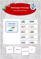 Vorschau - Arbeitsblätter - Klettmappe (TEACCH-Mappe) zur Wort-Bild-Zuordnung - Fahrzeuge - Deckblatt