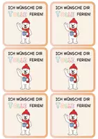 Vorschau - Mal- und Bastelvorlagen - Winter-/Weihnachts Feriengruß Eisbären Klasse - Seite 2