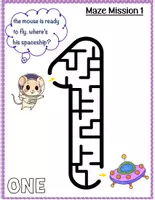 Aperçu - Feuilles d'exercices - Early Learning Adventure Pack: Mazes, Color & Cut Activities - Page 1