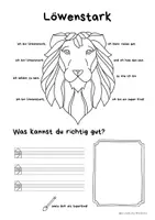 Vorschau - Arbeitsblätter - Löwenstark // Stärken der Kinder // 1.+2. Klasse - Seite 1
