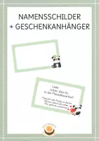 Vorschau - Anderer Materialtyp - Namensschilder + Geschenkanhänger Pandaklasse - Seite 1