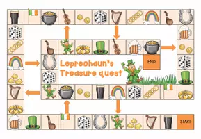 Vorschau - Unterrichtsreihen - Saint Patrick's Day - Treasure quest Spielfeld - Seite 1
