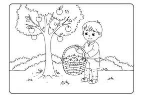 Vorschau - Mal- und Bastelvorlagen - Herbstliche Arbeiten auf dem Land, Ausmalbilder - Seite 3