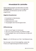 Vorschau - Arbeitsblätter - Leseverständnis Sommerferien (Kl. 3) - Seite 2