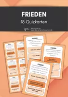 Vorschau - Quiz - Frieden - 18 Quizkarten - Deckblatt