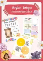 Vorschau - Poster - Portfolio Vorlagen - Kindergarten und Kinderkrippe - Deckblatt