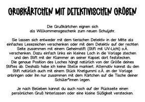 Vorschau - Anderer Materialtyp - Wolfklasse Willkommensgruß mit Detektivstift - Seite 1