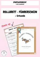 Vorschau - Test - ROLLBRETT - FÜHRERSCHEIN in der Grundschule (passend zu den Stationskarten) Sportunterricht Grundschule - Deckblatt