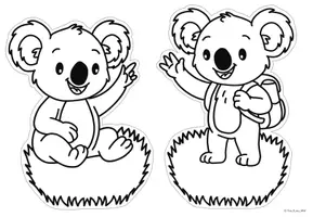 Vorschau - Mal- und Bastelvorlagen - Geburtstagskalender (editierbar) Klassentier Koala - Koalaklasse - Seite 1