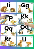 Vorschau - Bildkarten - Alphabet-Lernkarten A-Z mit Tieren – Groß- und Kleinbuchstaben erkennen & zuordnen - Seite 3