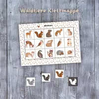 Vorschau - Stationenlernen - 🌳 Waldtiere Klettmappe Wahrnehmung Schattenbilder Herbst - Deckblatt