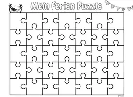 Vorschau - Arbeitsblätter - Meine Ferien - Puzzle zum Selbstgestalten - Seite 1