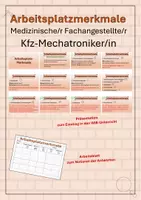 Vorschau - Arbeitsblätter - Arbeitsplatzmerkmale Beruf Kraftfahrzeugmechatroniker_in Präsentation - Deckblatt