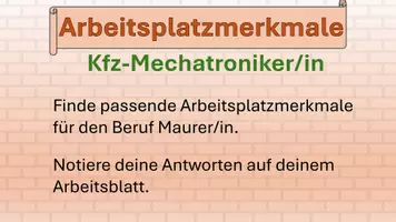 Vorschau - Arbeitsblätter - Arbeitsplatzmerkmale Beruf Kraftfahrzeugmechatroniker_in Präsentation - Seite 2