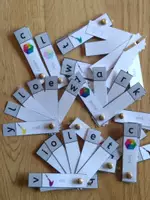 Vorschau - Stationenlernen - englische Lesefächer numbers colours Wörter Wortschatz Rechtschreibung - Deckblatt