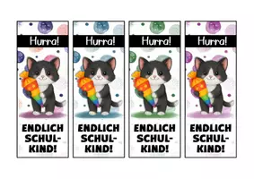 Vorschau - Anderer Materialtyp - Katzenklasse Lesezeichen als Geschenk zur Einschulung - Seite 3