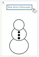 Vorschau - Mal- und Bastelvorlagen - Baue deinen Schneemann – Bastelvorlage zum Ausschneiden und Gestalten - Seite 1