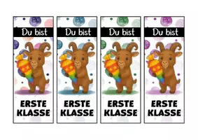 Vorschau - Anderer Materialtyp - Steinbockklasse Lesezeichen als Geschenk zur Einschulung - Seite 1