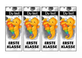 Vorschau - Anderer Materialtyp - Seepferdchenklasse Lesezeichen als Geschenk zur Einschulung - Seite 2