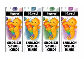 Vorschau - Anderer Materialtyp - Seepferdchenklasse Lesezeichen als Geschenk zur Einschulung - Seite 3