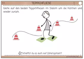 Vorschau - Stationenlernen - TEPPICHFLIESE - GLEITEN in der Grundschule - Stationskarten (Sportunterricht) - Seite 2