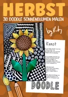 Vorschau - Arbeitsblätter - Doodle Sonnenblumen - Kunststunde für den Herbst 🌻 - Deckblatt