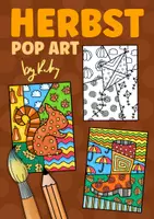 Vorschau - Mal- und Bastelvorlagen - Herbst Pop Art 2 zum Weiter und Ausmalen - Deckblatt