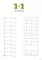 Vorschau - Arbeitsblätter - Broschüre & Lernheft zum kleinen 1x1 - Seite 3