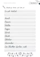 Vorschau - Arbeitsblätter - Schreibschrift-Übung (SAS) | Herbst Edition - Seite 3