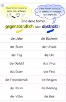 Vorschau - Stationenlernen - 12 Klammerkarten zu abstrakten Nomen - mit Deckblatt - Deckblatt