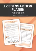 Vorschau - Arbeitsblätter - Friedensaktion planen (Arbeitsblatt mit Schritt-für-Schritt Anleitung) - Deckblatt