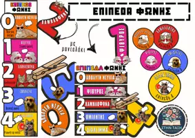 Προεπισκόπηση - Αφίσες - Επίπεδα Φωνής στην Τάξη – Αφίσες με Ρεαλιστικά ζωάκια (6 Σχέδια) - Εξώφυλλο