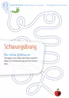 Vorschau - Arbeitsblätter - Schwungübungen: Der kleine Apfelwurm - Deckblatt
