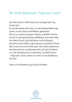 Vorschau - Arbeitsblätter - Schwungübungen: Der kleine Apfelwurm - Seite 1