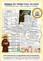 Vorschau - Stundenentwürfe - Religion: Heilige - Franz von Assisi (4 Einheiten) - Deckblatt
