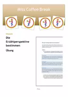 Vorschau - Arbeitsblätter - Erzählperspektive bestimmen - Ich-, Personale, Auktoriale Erzählsituation (Übung) - Deckblatt