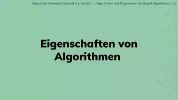 Vorschau - Stundenentwürfe - Informatik 8 - Algorithmen - Stunde 1.2 Eigenschaften PAKET - Seite 2
