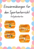 Vorschau - Bildkarten - Einwärmen für den Sportunterricht - Deckblatt