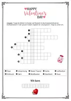 Vorschau - Arbeitsblätter - Valentine's Day Kreuzworträtsel differenziert - Deckblatt
