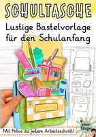 Vorschau - Stundenentwürfe - Backtoschool: MEGA coole Bastelvorlage! 3D-Schultasche-Kunstprojekt für die 1.Klasse Grundschule! - Deckblatt