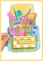 Vorschau - Stundenentwürfe - Backtoschool: MEGA coole Bastelvorlage! 3D-Schultasche-Kunstprojekt für die 1.Klasse Grundschule! - Seite 2