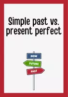 Vorschau - Arbeitsblätter - simple past vs present perfect Übung exercises Flashcards - Deckblatt