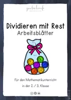 Vorschau - Arbeitsblätter - Dividieren mit Rest - Arbeitsblätter - Deckblatt